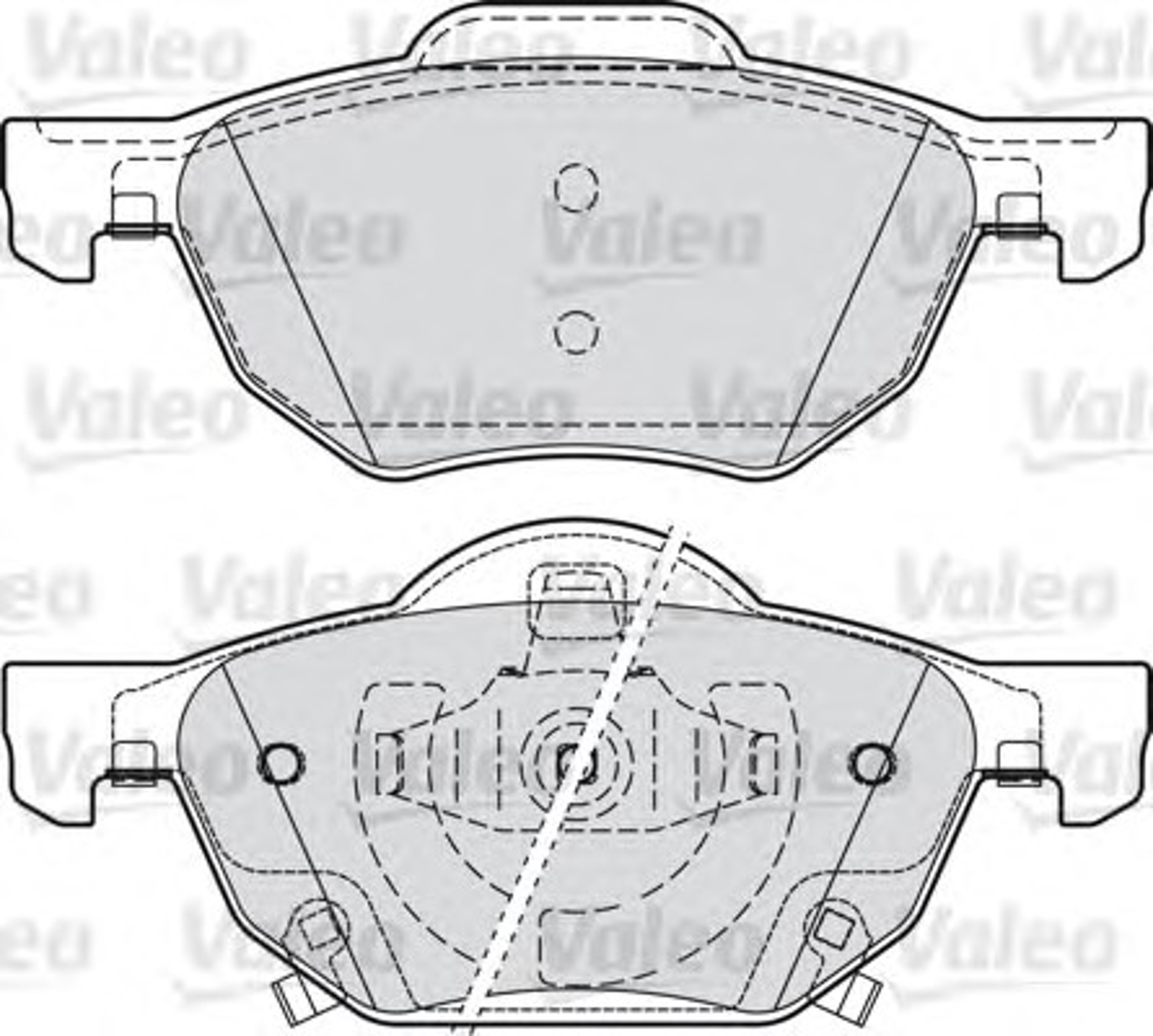 Комплект тормозных колодок дисковый тормоз VALEO 598824