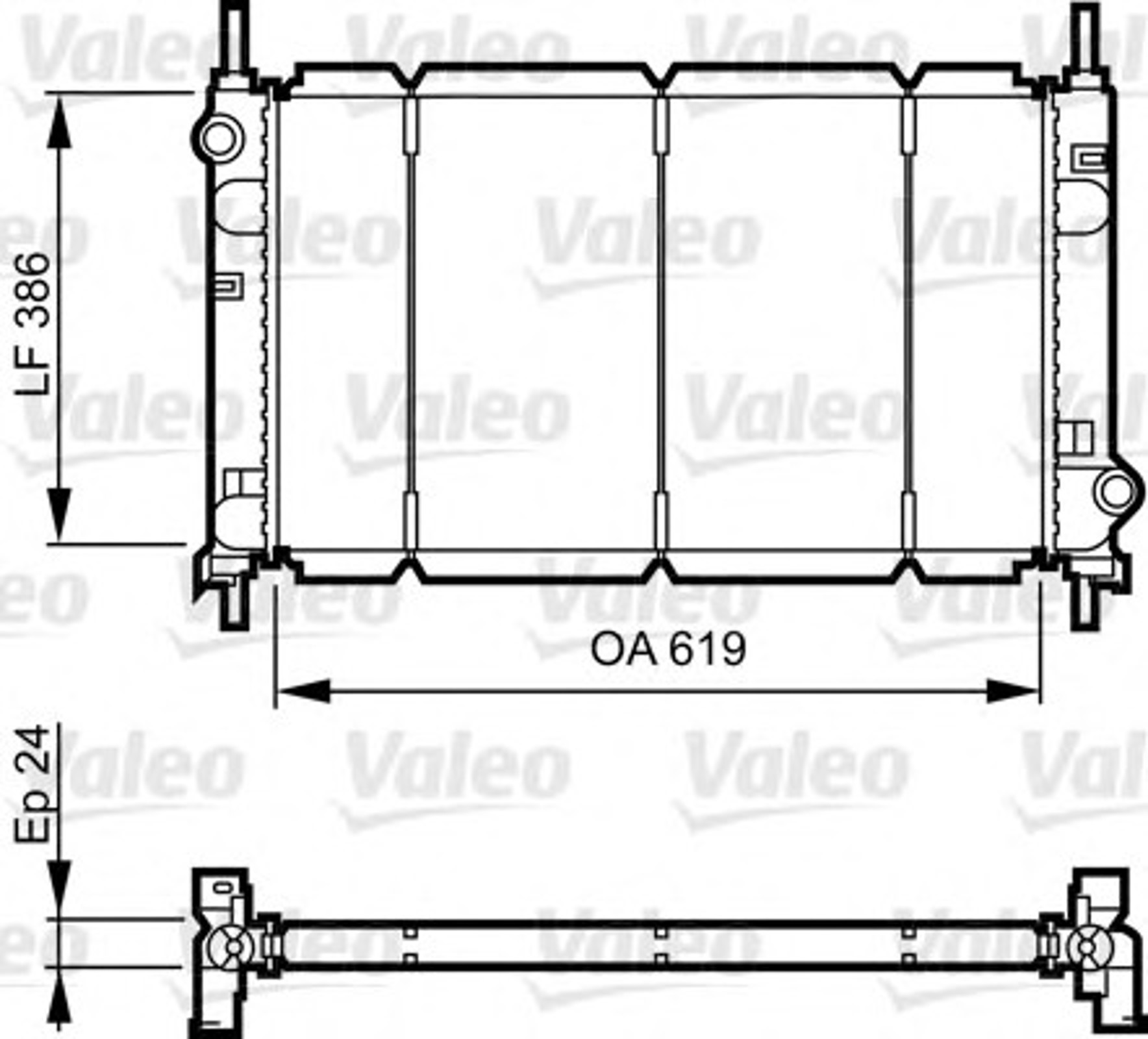 Радиатор системы охлаждения VALEO 731011