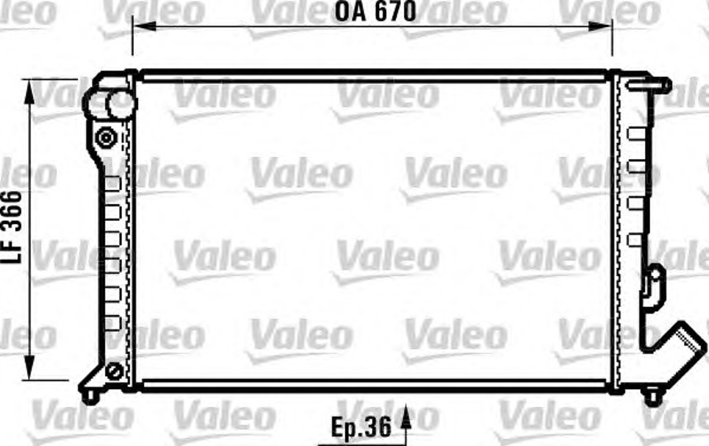 Радиатор системы охлаждения VALEO 732518