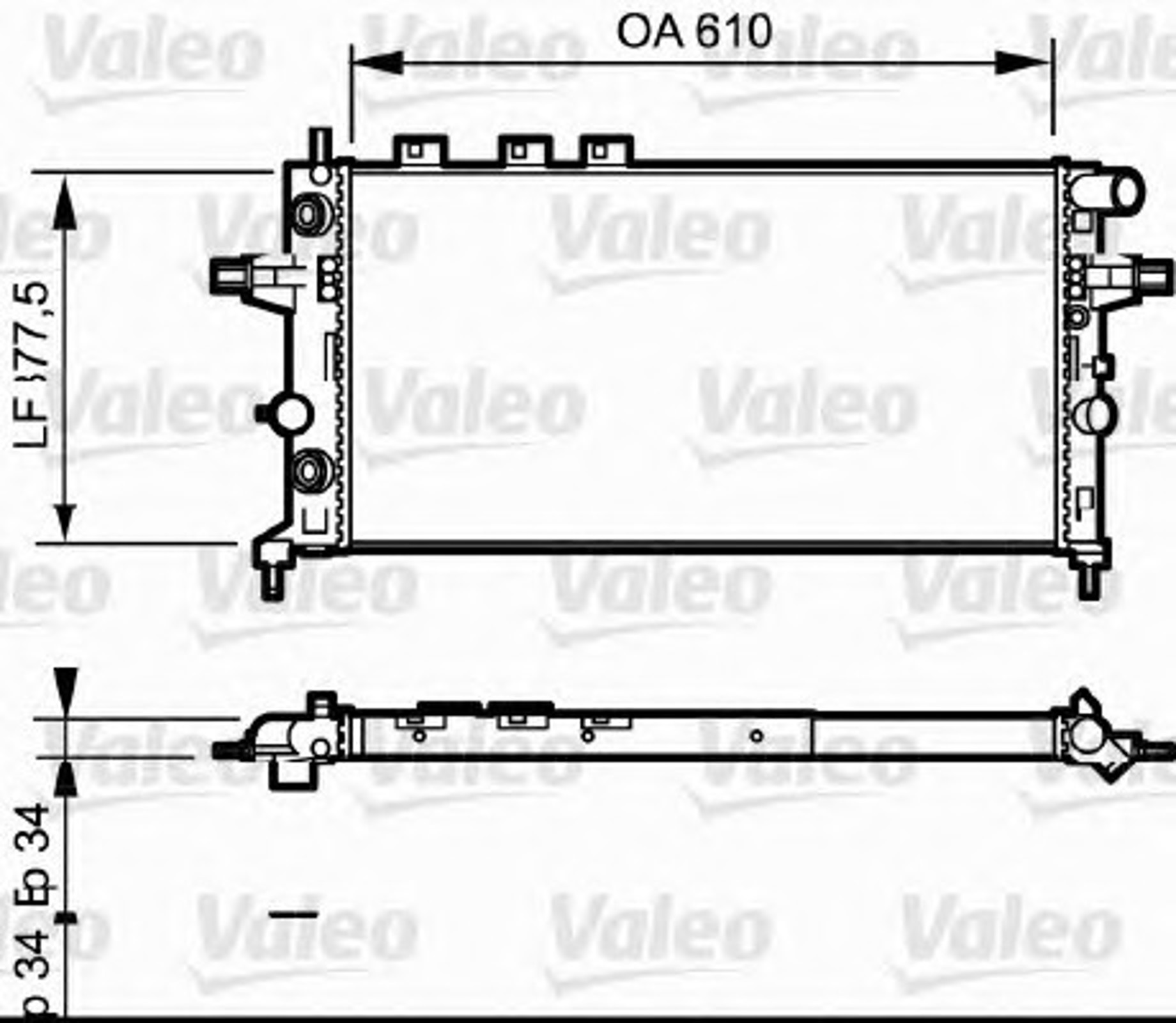 Радиатор системы охлаждения VALEO 732548
