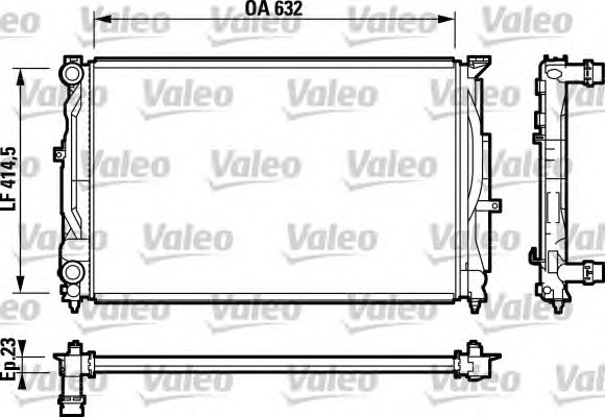 Радиатор системы охлаждения VALEO 732811