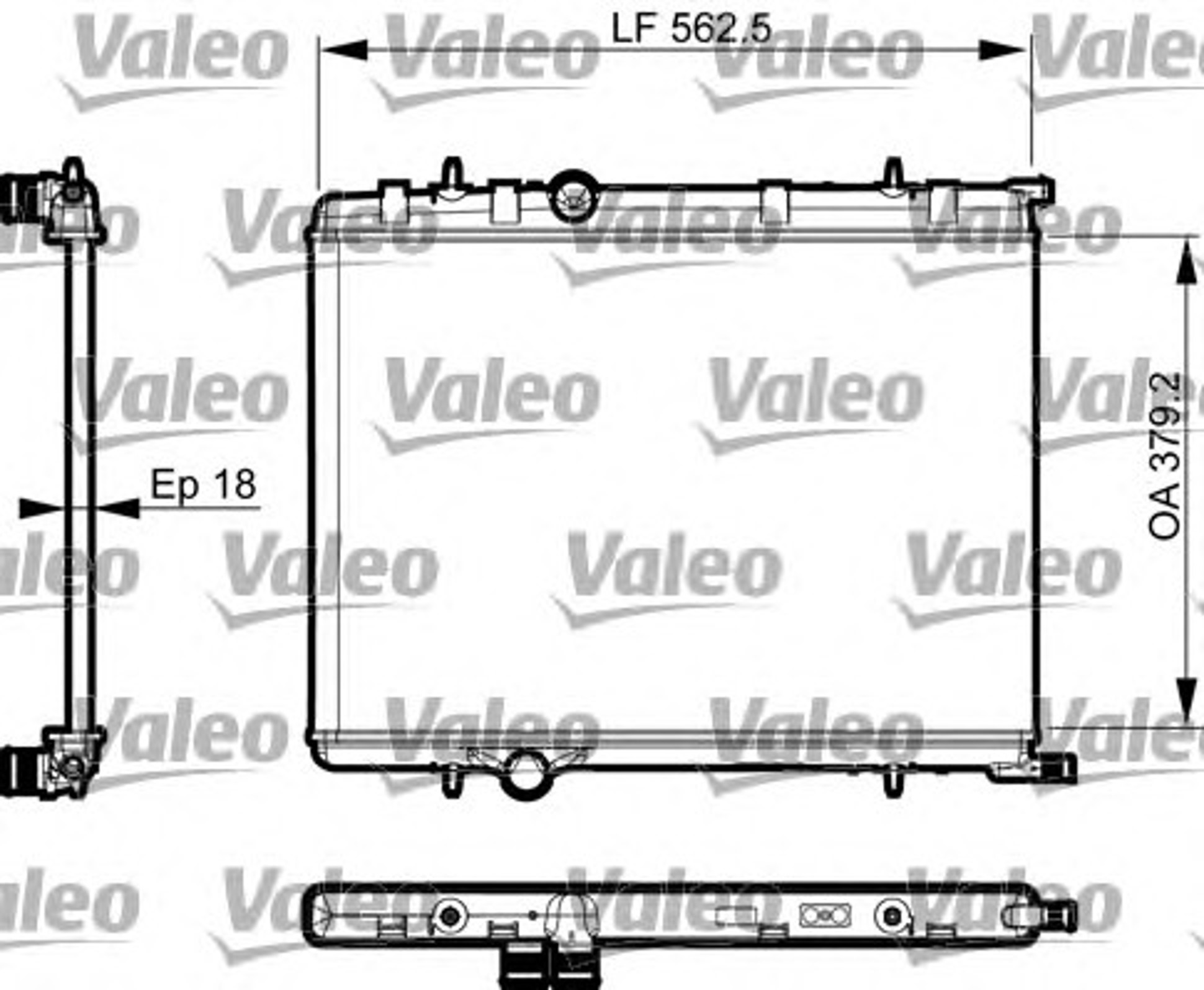 Радиатор системы охлаждения VALEO 735496