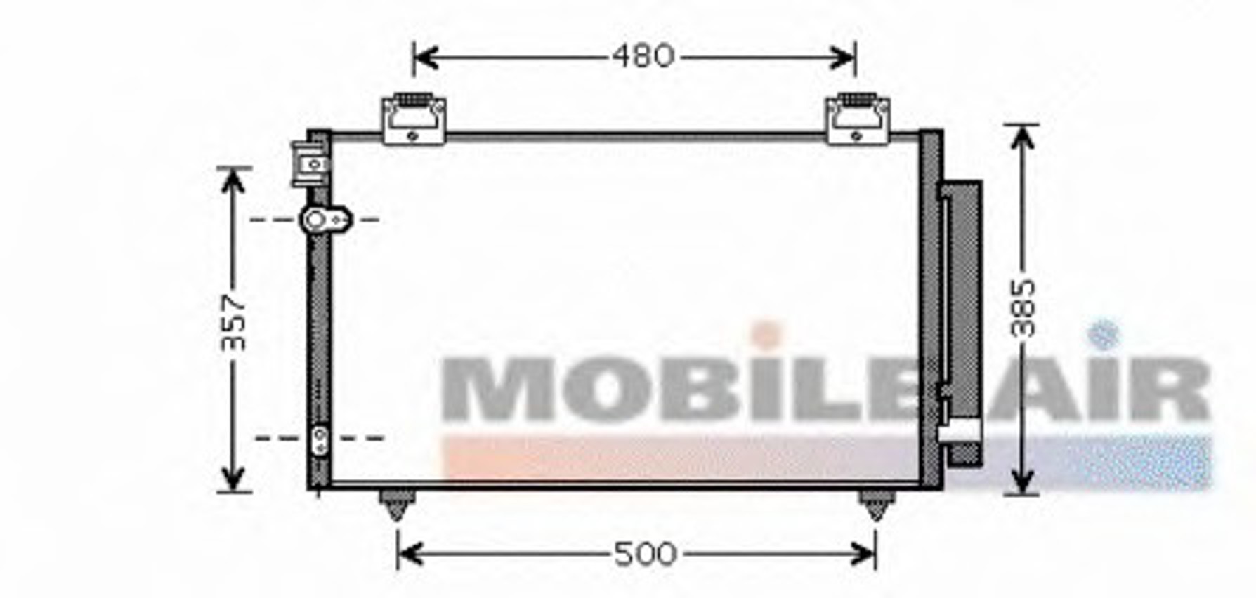 Конденсатор кондиционер VAN WEZEL 53005392