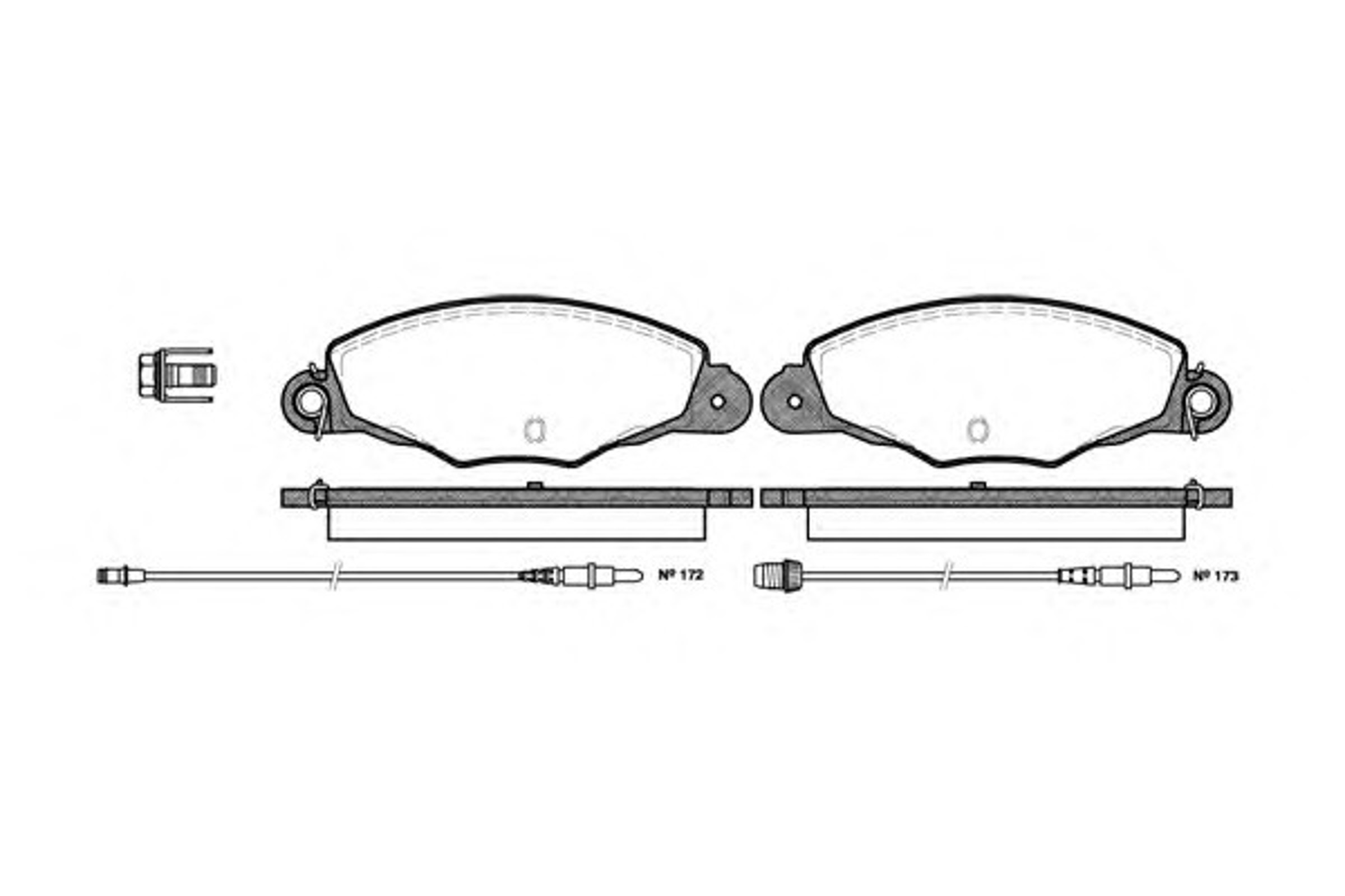 Колодки тормозные дисковые WOKING P7593.04