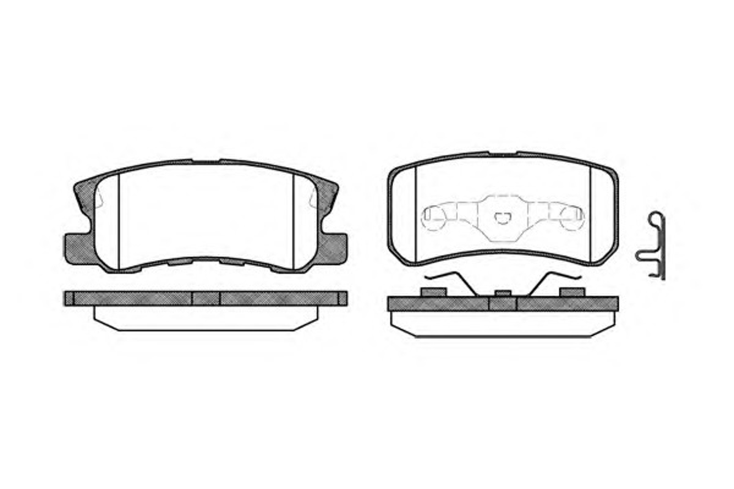 Колодки тормозные дисковые задние комплект WOKING P9033.02