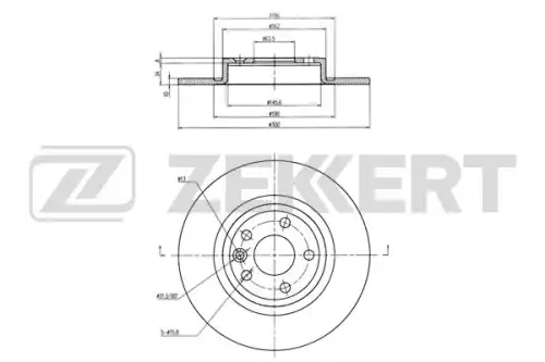 Bs-6331 диск торм. зад. land rover discovery sport 14- range rover sport 17- jaguar xe (x760) 15- xf ZEKKERT BS-6331