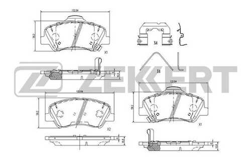 Колодки тормозные zekkert ZEKKERT BS1187