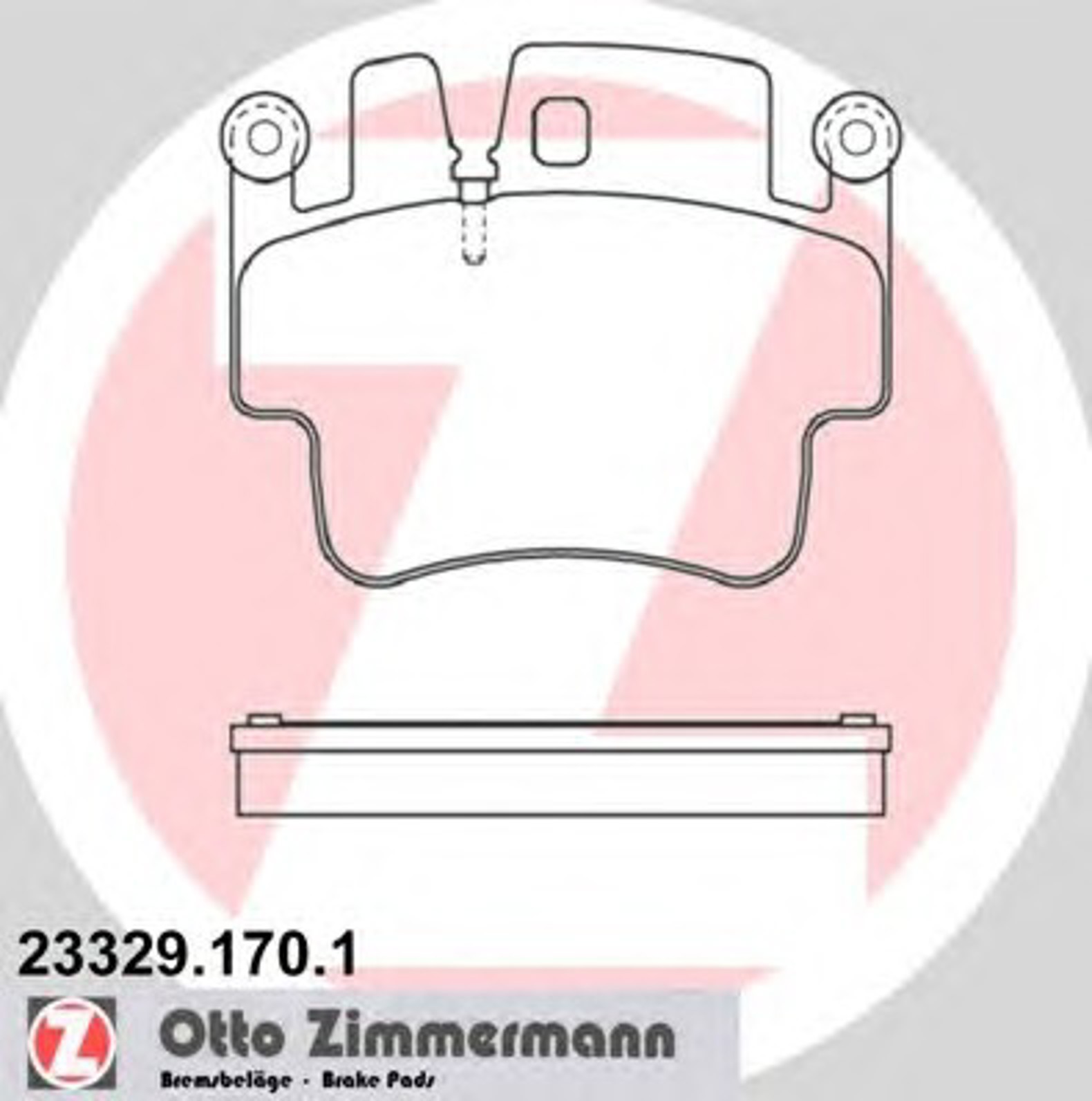 Колодки торм pors 911/cayman 3. 4-3. 8 f/r 05/08- ZIMMERMANN 23329.170.9