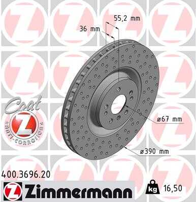 Тормозные диски ZIMMERMANN 400.3696.20