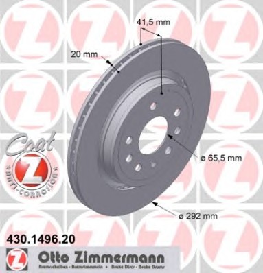 Тормозные диски ZIMMERMANN 430.1496.20
