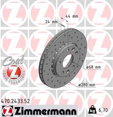 Тормозные диски ZIMMERMANN 470.2433.52