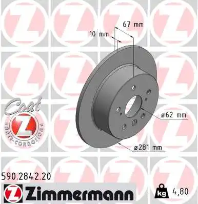 Тормозной диск coat z