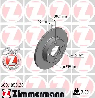 Тормозной диск coat z