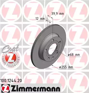 Тормозной диск ZIMMERMANN 100.1244.20