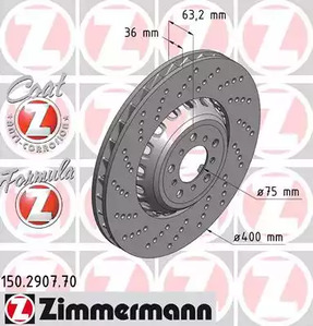 Тормозные диски ZIMMERMANN 150.2907.70