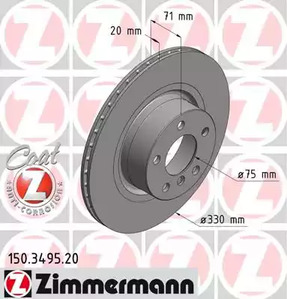 Тормозной диск ZIMMERMANN 150.3495.20
