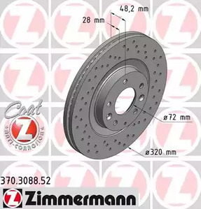 Тормозные диски ZIMMERMANN 370.3088.52