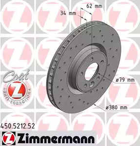 Тормозные диски ZIMMERMANN 450.5212.52